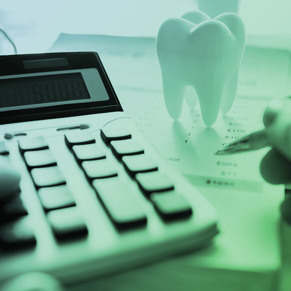Photo of calculator assembly with tooth.